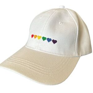Rainbow Hearts ‘Season Of Love’ Embroidered Baseball Cap Hat